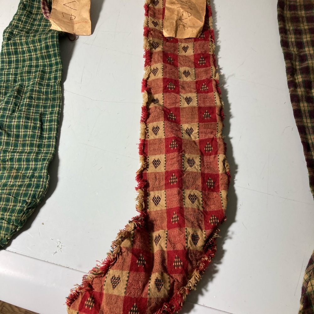 Rustic Plaid Christmas Stockings Set - Picture 6 of 9